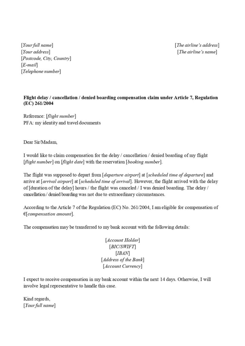 Sample Complaint Letter Airline Bad Service Airadvisor 3995